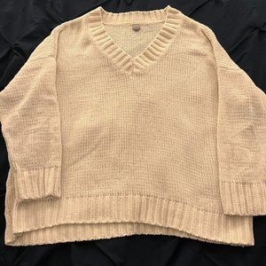 Aerie Oversized V-neck Chenille Pullover Sweater